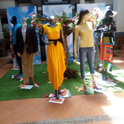 Mother's day tenant showcase at Atrium A water feature